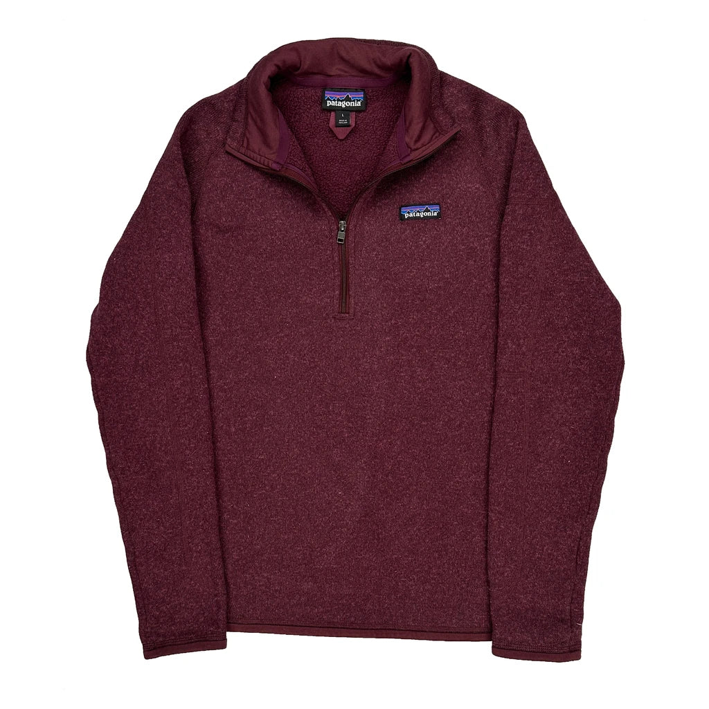Patagonia 1/4 Zip - Large Burgundy Polyester
