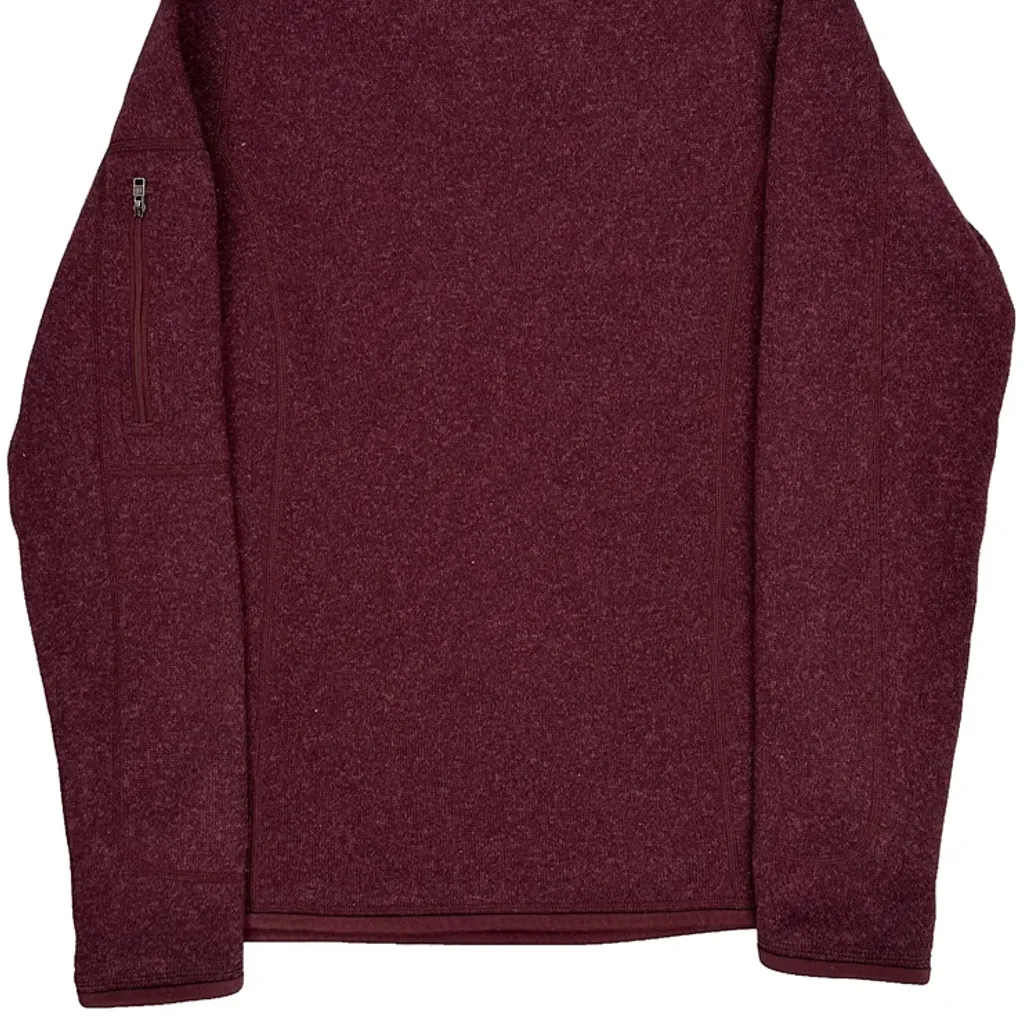 Patagonia 1/4 Zip - Large Burgundy Polyester - Image 6