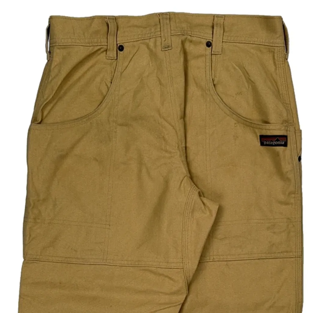 Patagonia Double Knee Swing Pocket Carpenter Pants - 30W 26L Khaki Cotton - Image 8