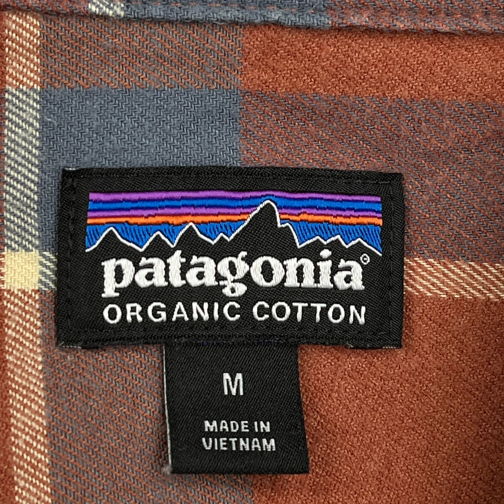 Patagonia Checked Flannel Shirt - Medium Brown Cotton - Image 3