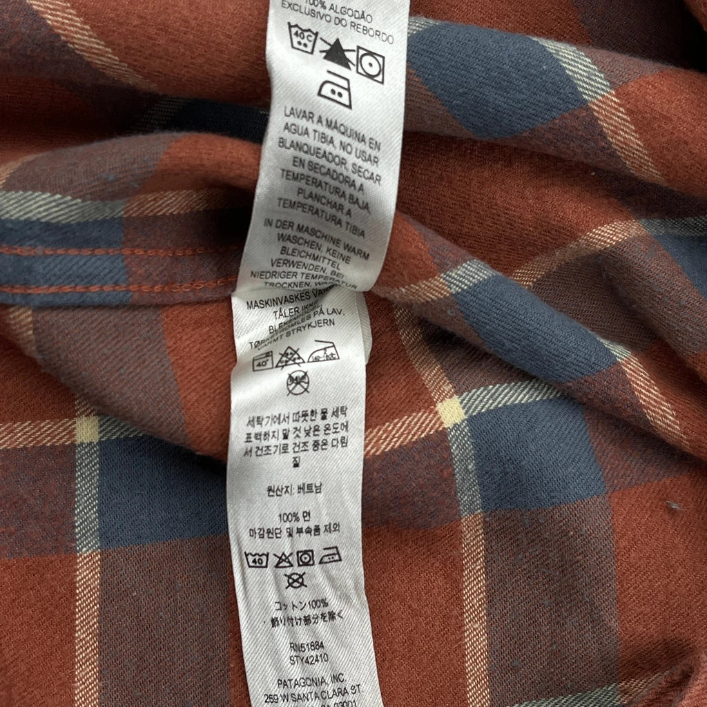 Patagonia Checked Flannel Shirt - Medium Brown Cotton - Image 4