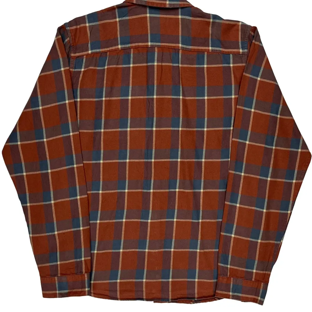 Patagonia Checked Flannel Shirt - Medium Brown Cotton - Image 7