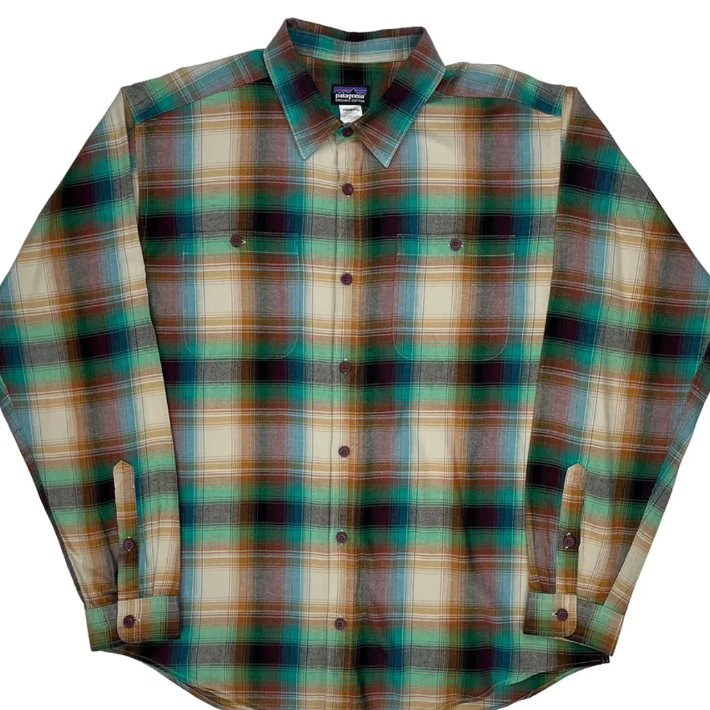 Patagonia Checked Flannel Shirt - Large Multicoloured Cotton - Image 5