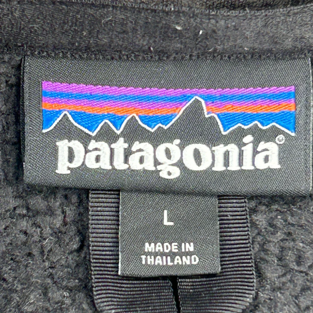 Patagonia Fleece Jacket - Large Black Polyester - Image 3
