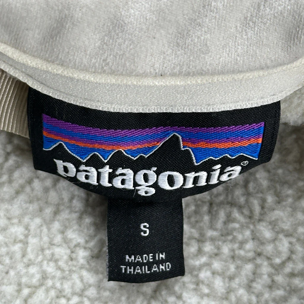 Patagonia Fleece Jacket - Small Cream Polyester - Image 3
