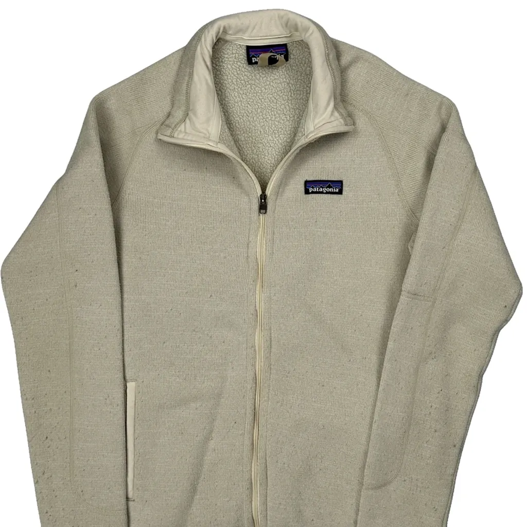 Patagonia Fleece Jacket - Small Cream Polyester - Image 4