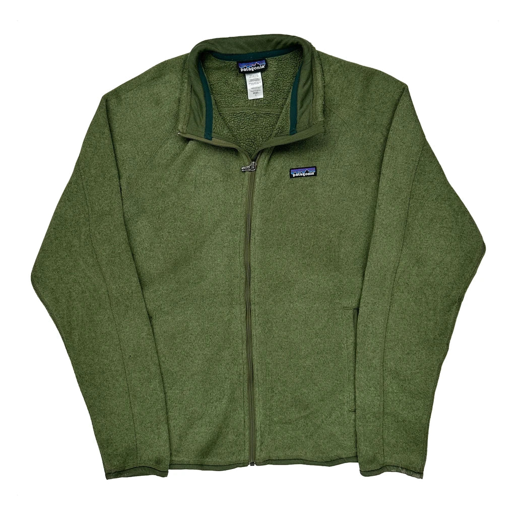 Patagonia Fleece Jacket - Large Green Polyester