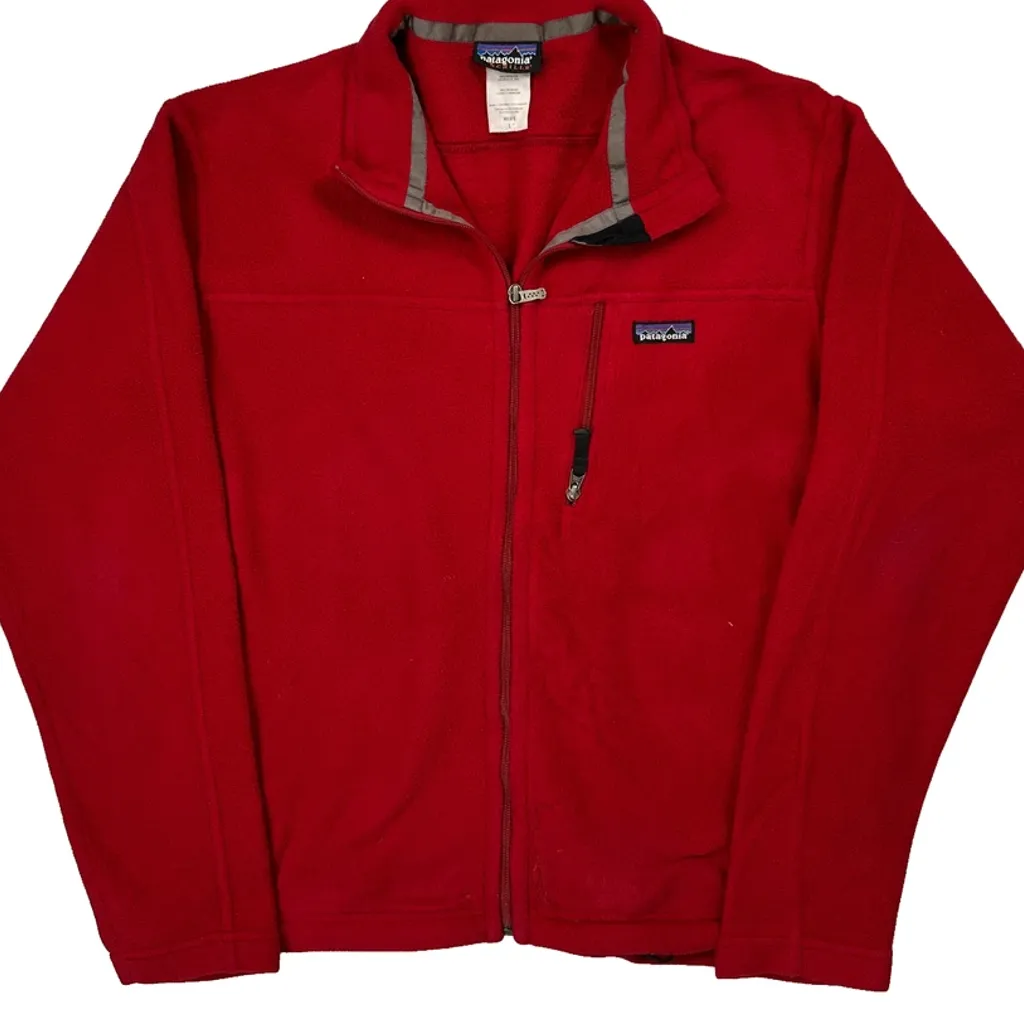 Patagonia Synchilla Fleece Jacket - Large Red Polyester - Image 5