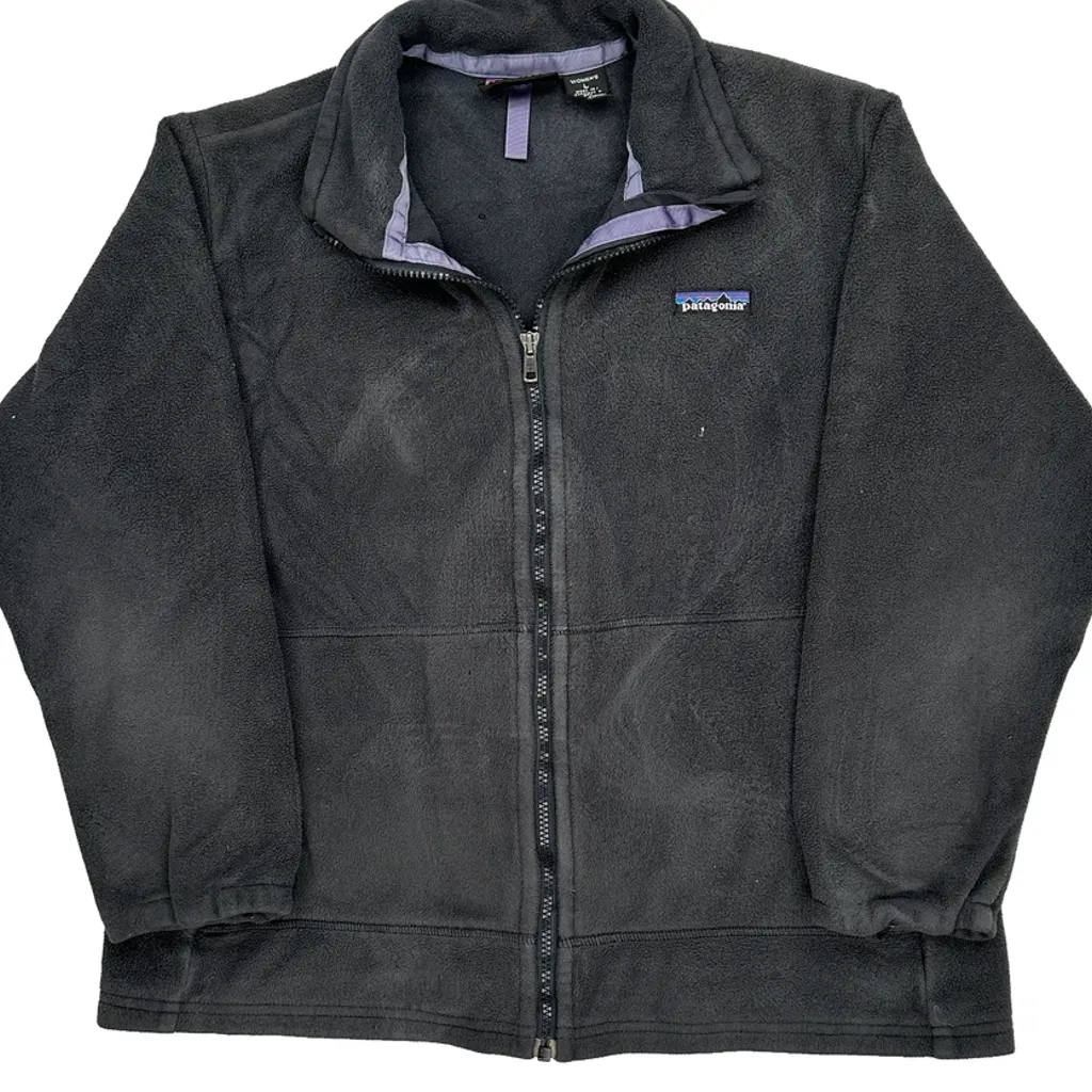 Patagonia Fleece Jacket - Large Black Polyester - Image 4