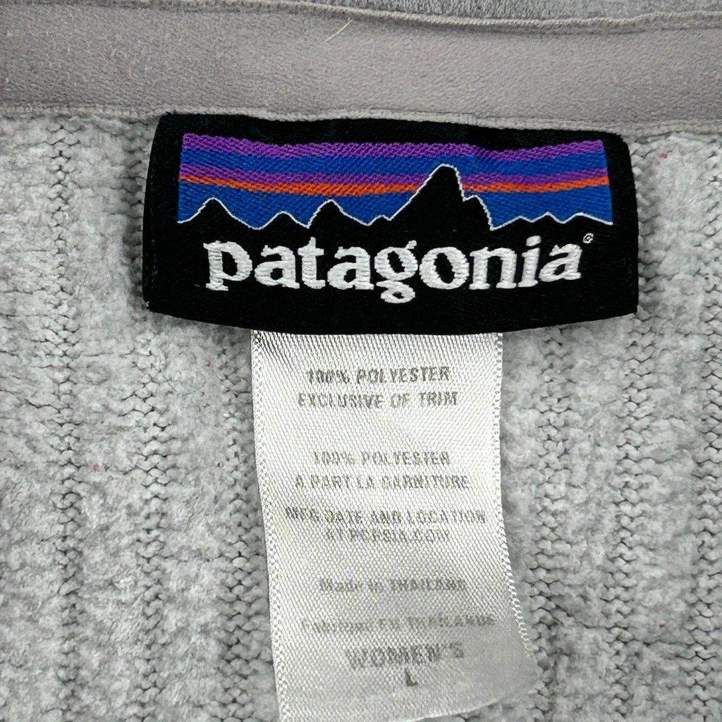 Patagonia Fleece Jacket - Large Gray Polyester - Image 3