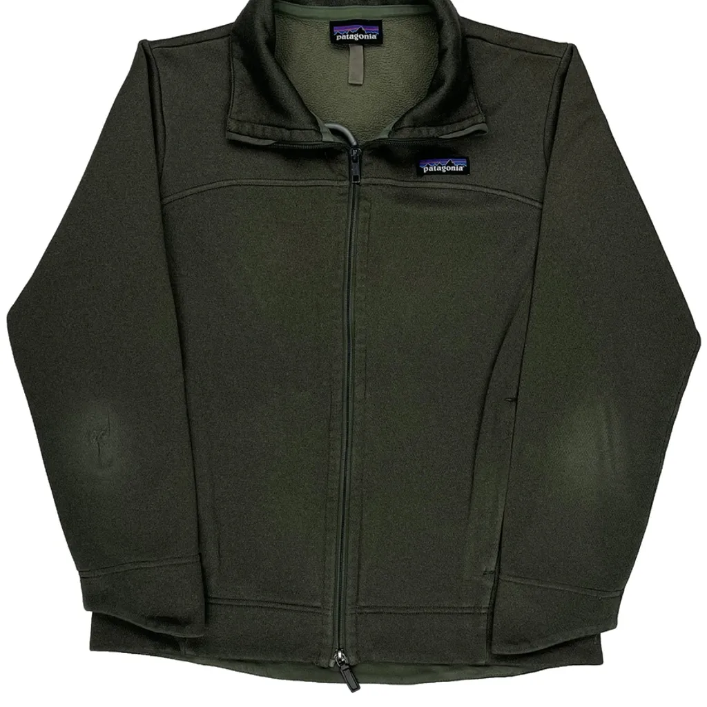 Patagonia Fleece Jacket - Medium Green Polyester - Image 6