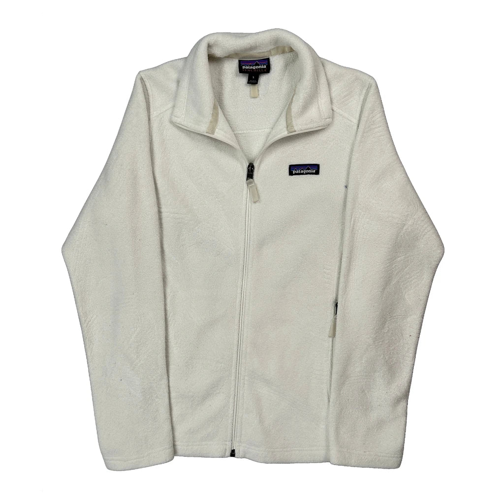 Patagonia Fleece Jacket - Small White Polyester