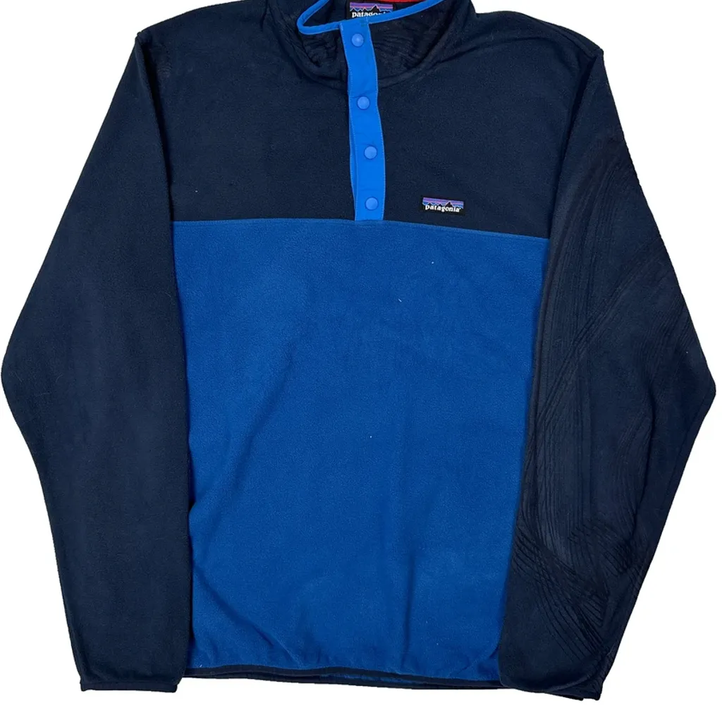 Patagonia T Snap Fleece - Large Blue Polyester - Image 4
