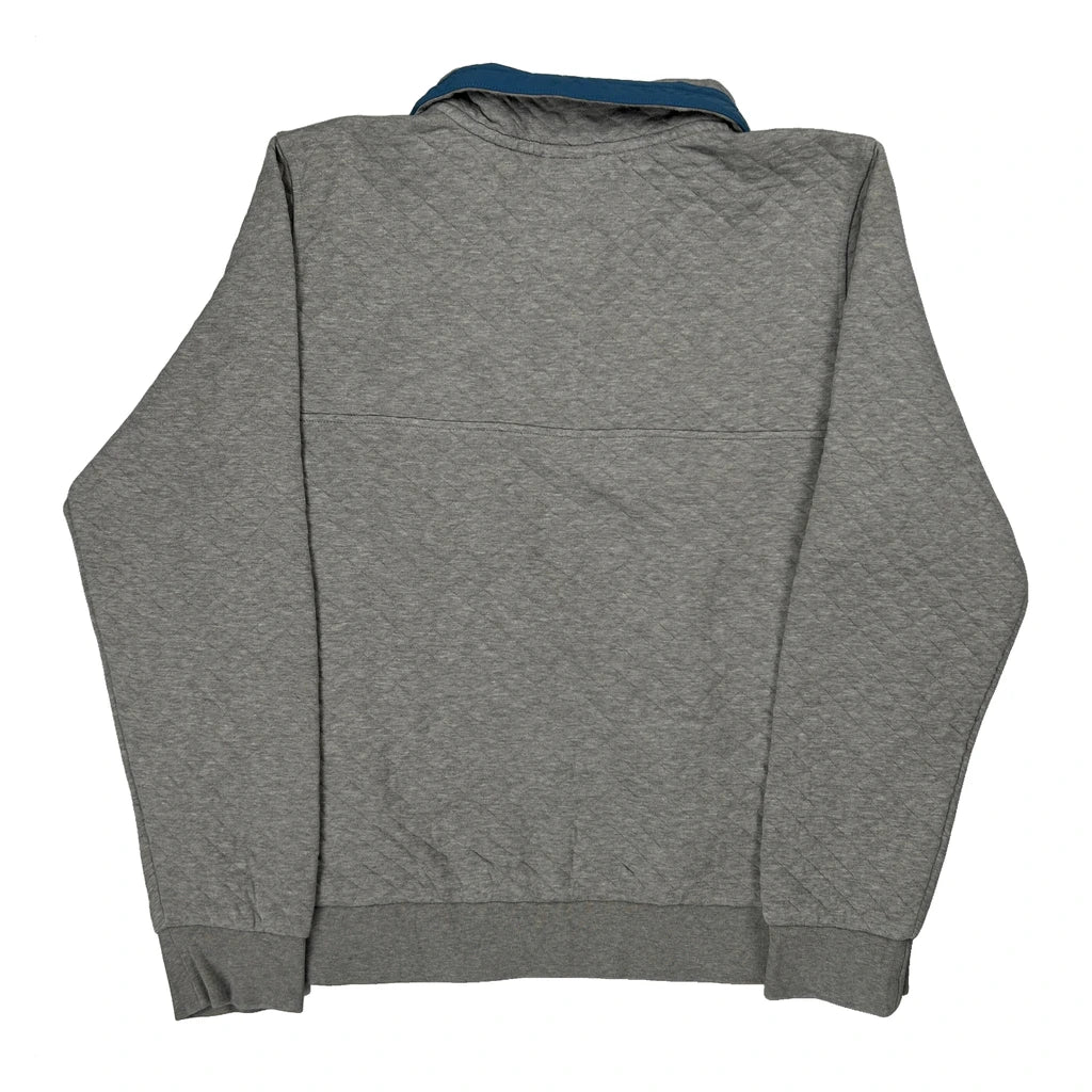 Patagonia Quilted T Snap Fleece - Large Grey Cotton - Image 2