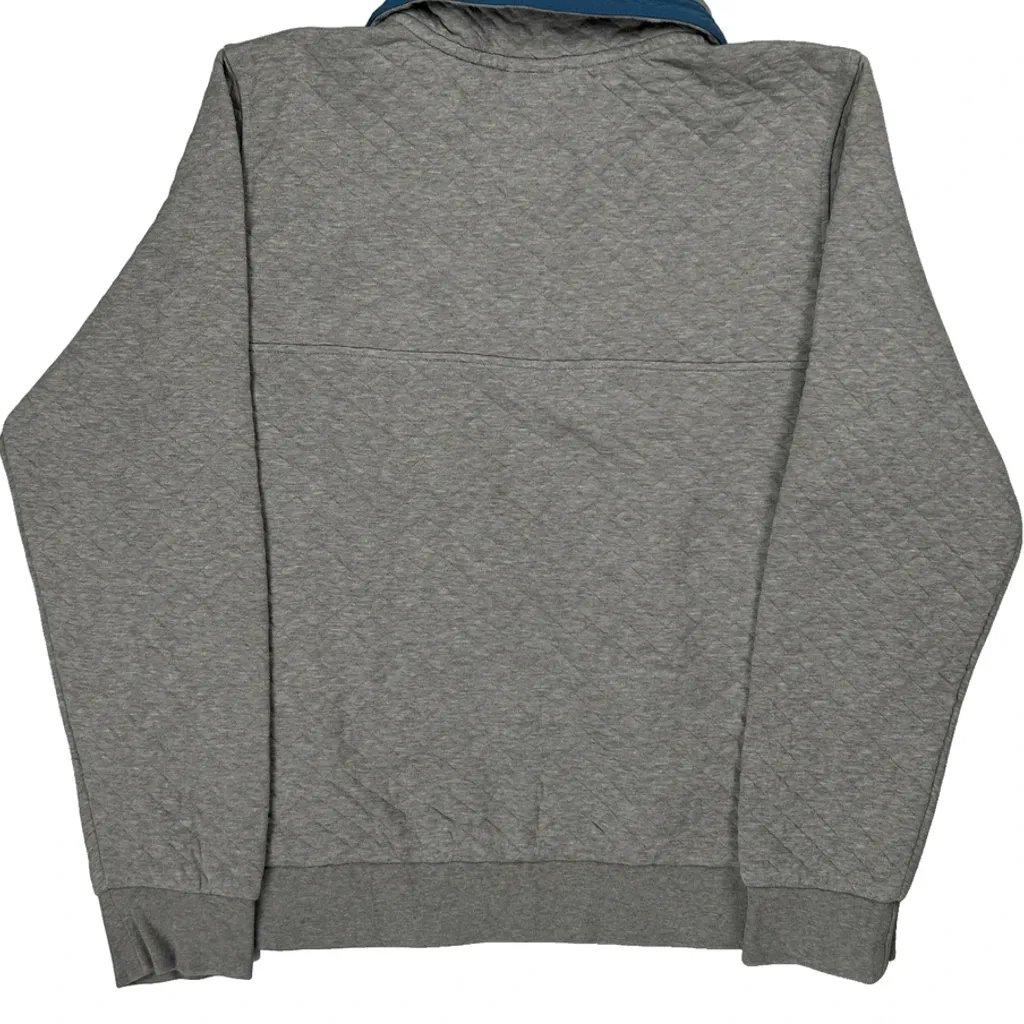 Patagonia Quilted T Snap Fleece - Large Grey Cotton - Image 7