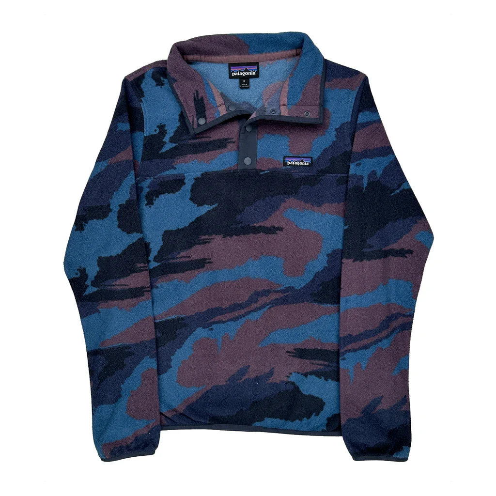 Patagonia Kansas Sky Camo Snap T Fleece - Medium Multicoloured Polyester