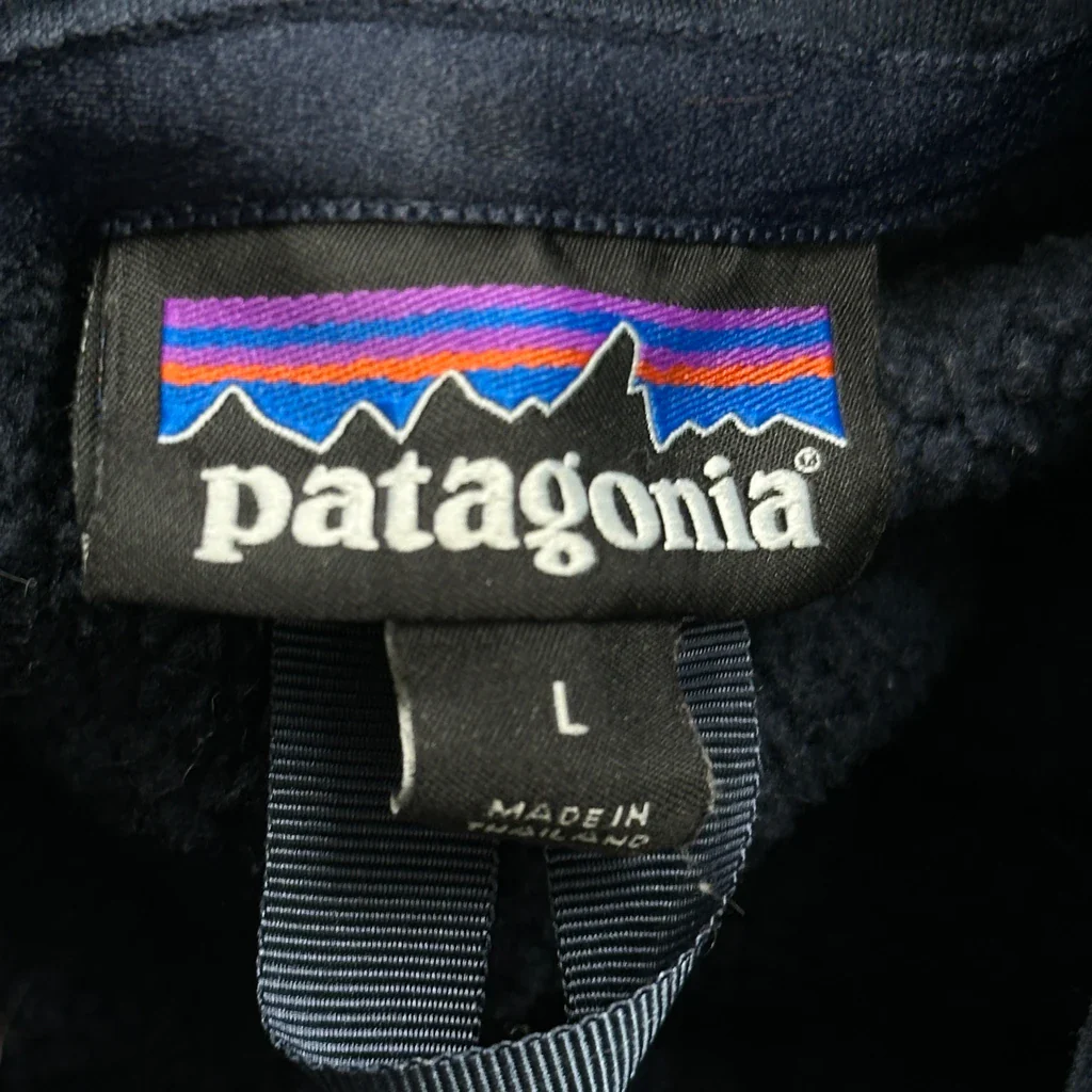 Patagonia Fleece - Large Navy Polyester - Image 3