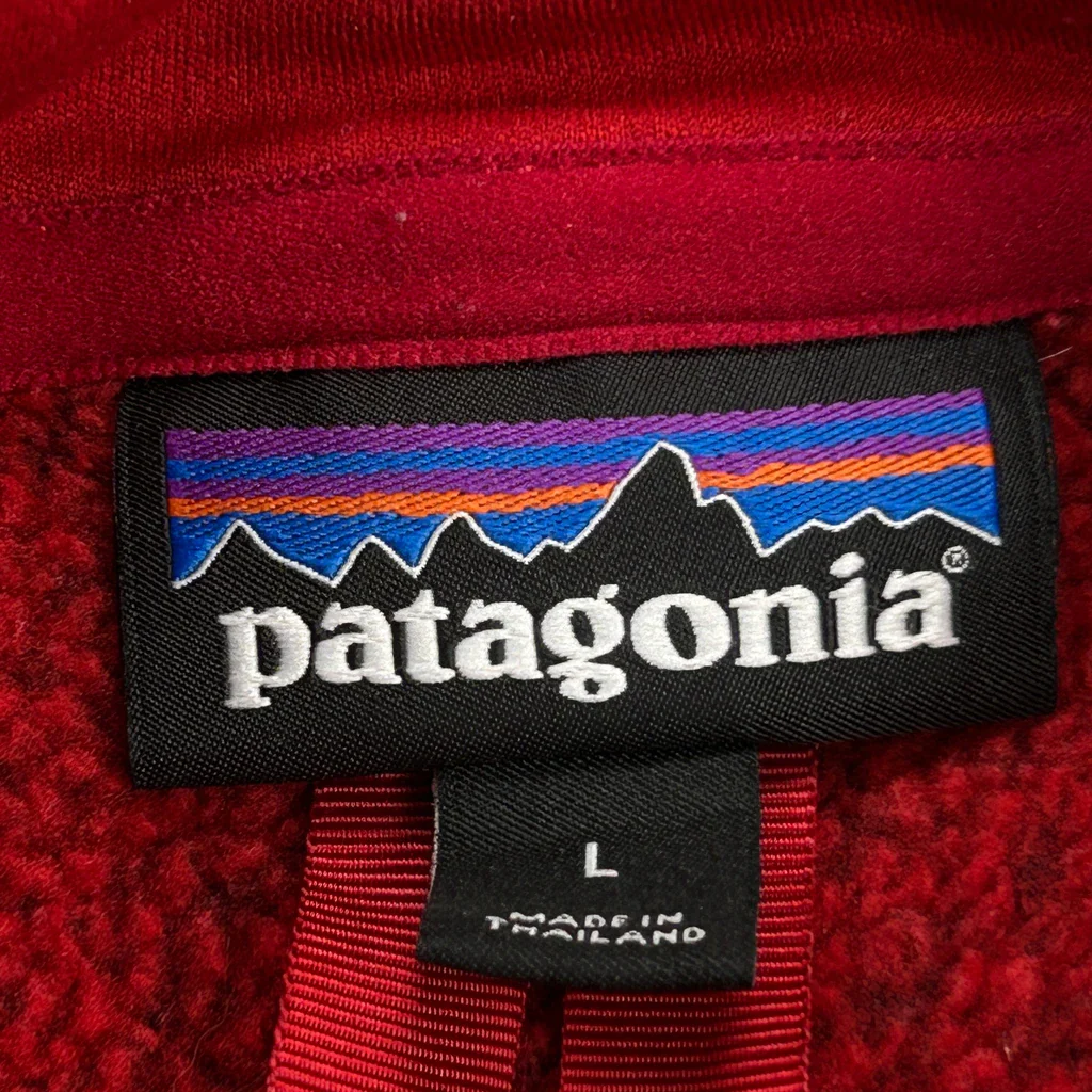 Patagonia Fleece - Large Red Polyester - Image 3