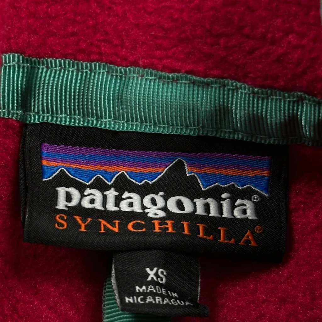 Patagonia T Snap Synchilla Fleece - XS Red Polyester - Image 3