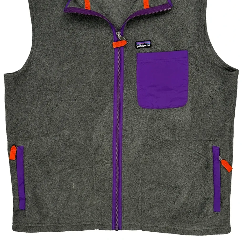 Patagonia Fleece Vest - Large Gray Polyester - Image 4