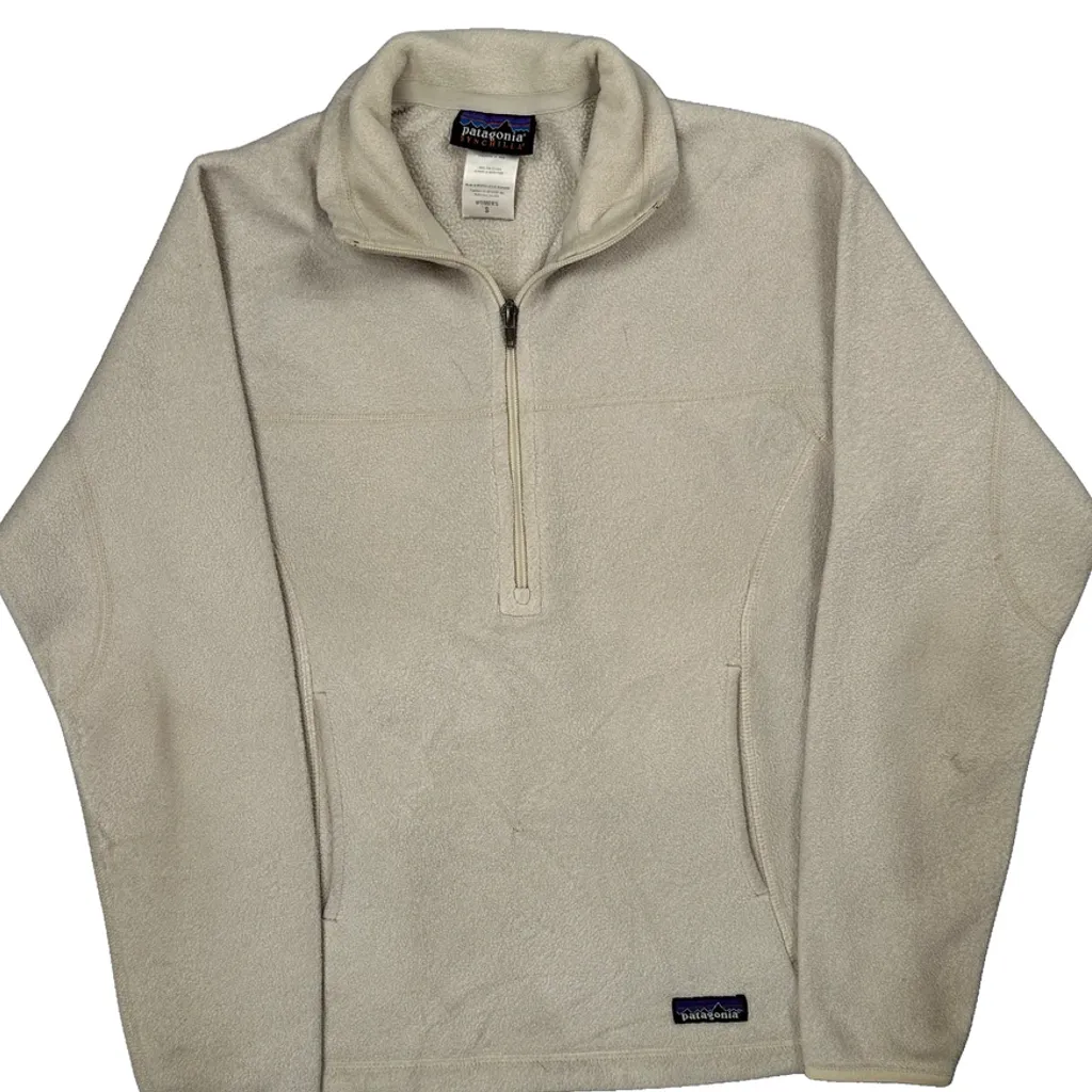 Patagonia Synchilla Fleece - Small Cream Polyester - Image 4