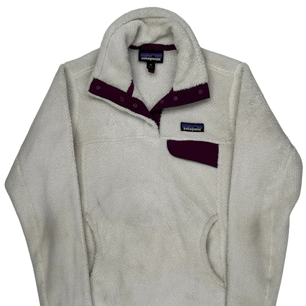Patagonia T Snap Fleece - XS Cream Polyester - Image 5
