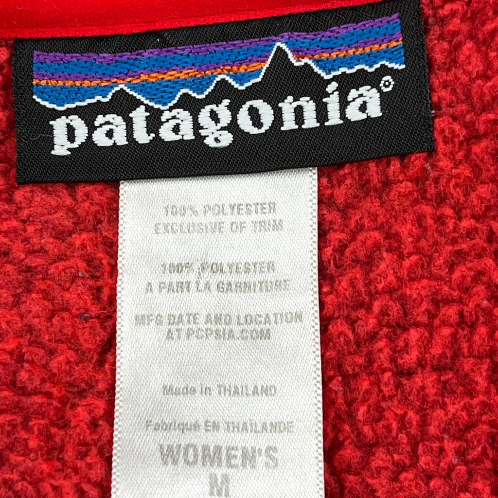 Patagonia Fleece - Medium Red Polyester - Image 3