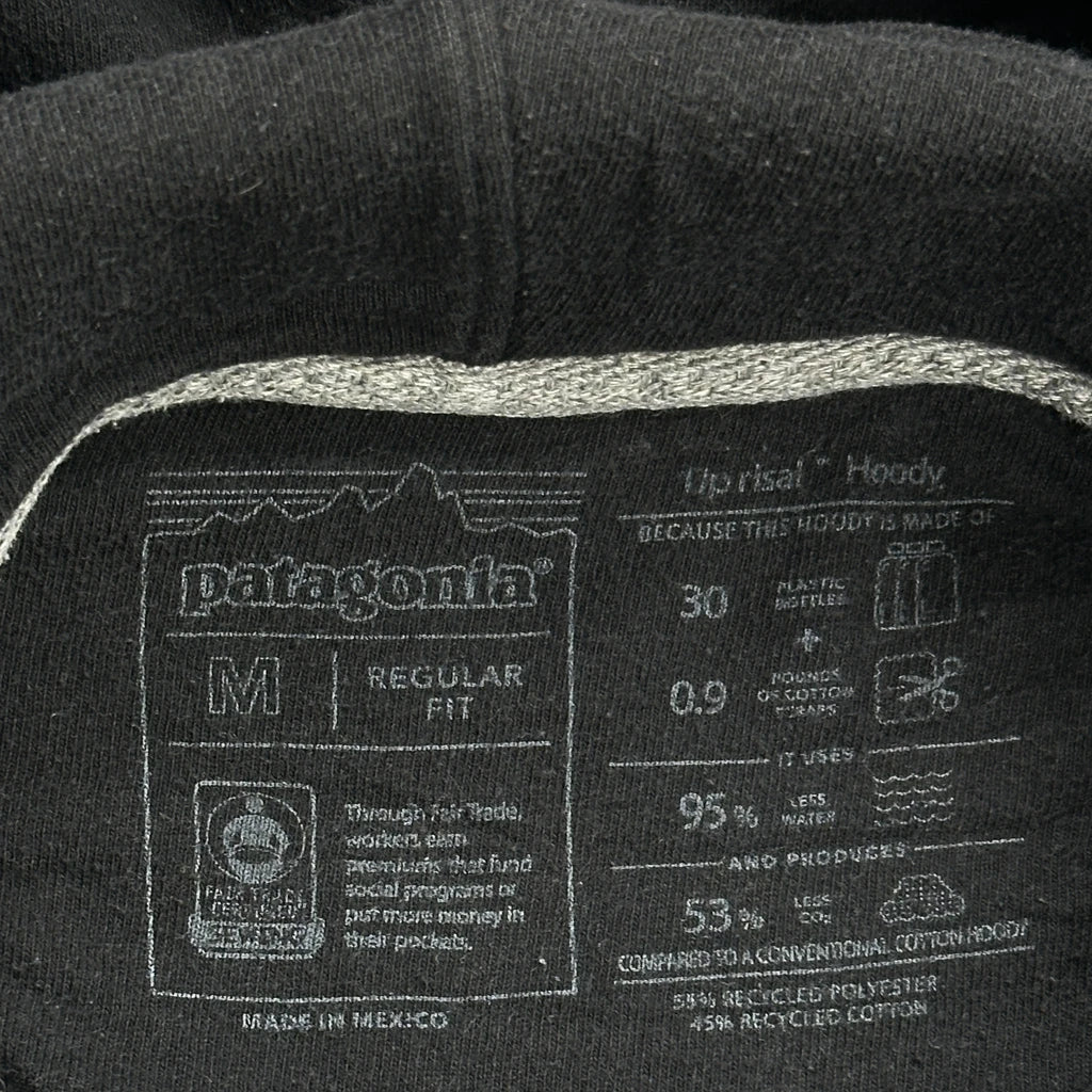 Patagonia Hoodie - Medium Black Cotton Blend - Image 3