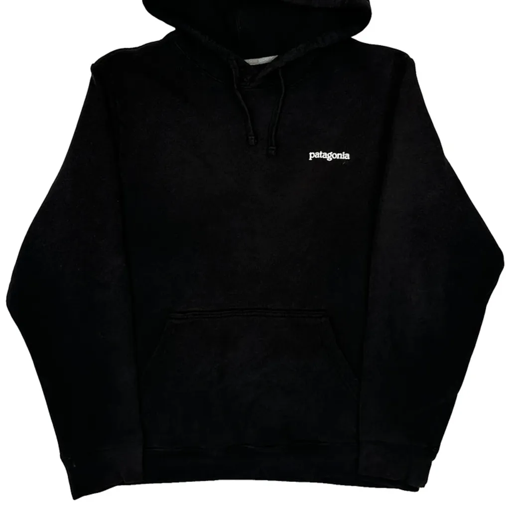 Patagonia Hoodie - Medium Black Cotton Blend - Image 4