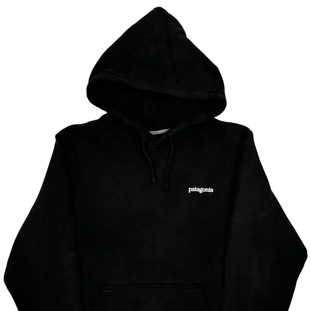 Patagonia Hoodie - Medium Black Cotton Blend - Image 5