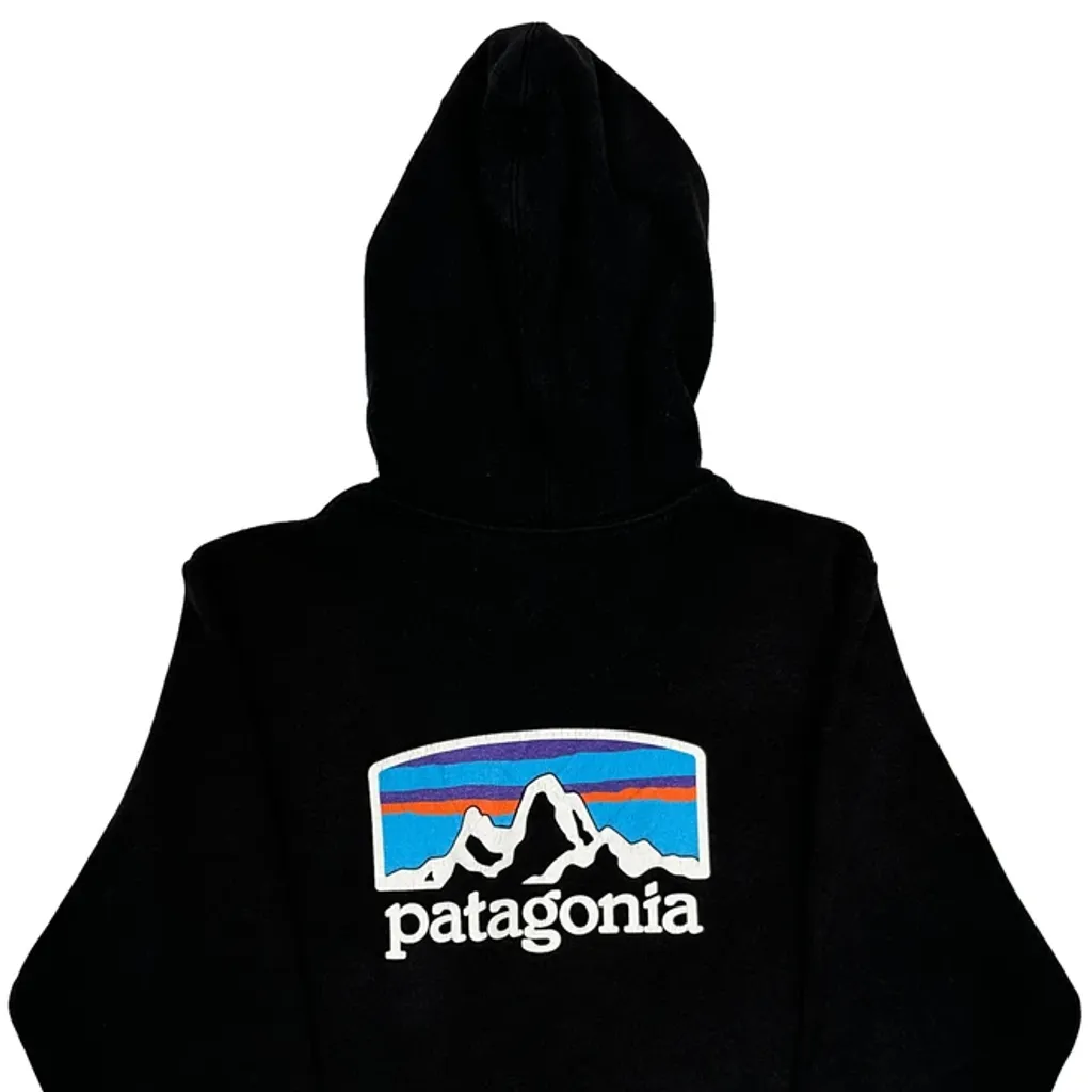 Patagonia Hoodie - Medium Black Cotton Blend - Image 7