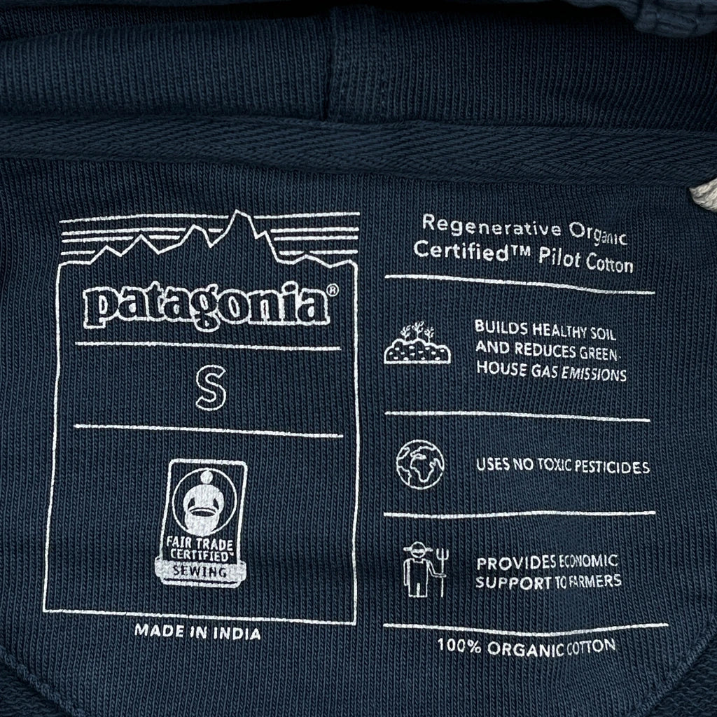 Patagonia Hoodie - Small Blue Cotton - Image 3
