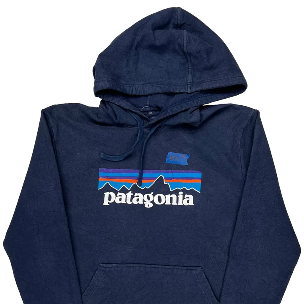 Patagonia Graphic Hoodie - Small Navy Cotton - Image 4