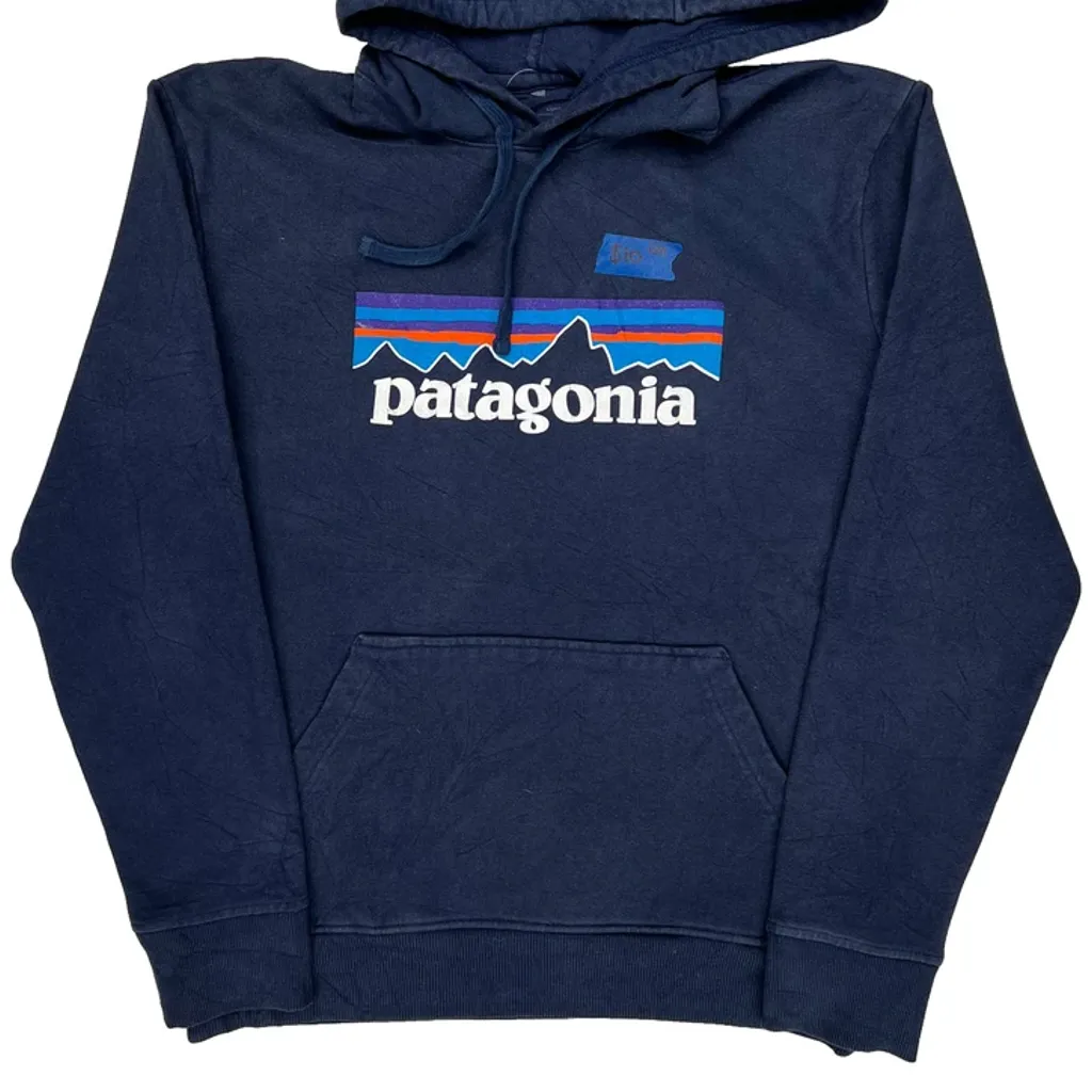 Patagonia Graphic Hoodie - Small Navy Cotton - Image 5