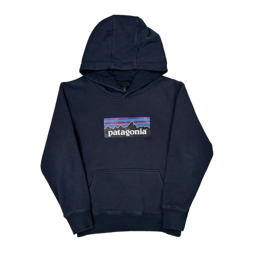 Patagonia Hoodie - Small Navy Cotton