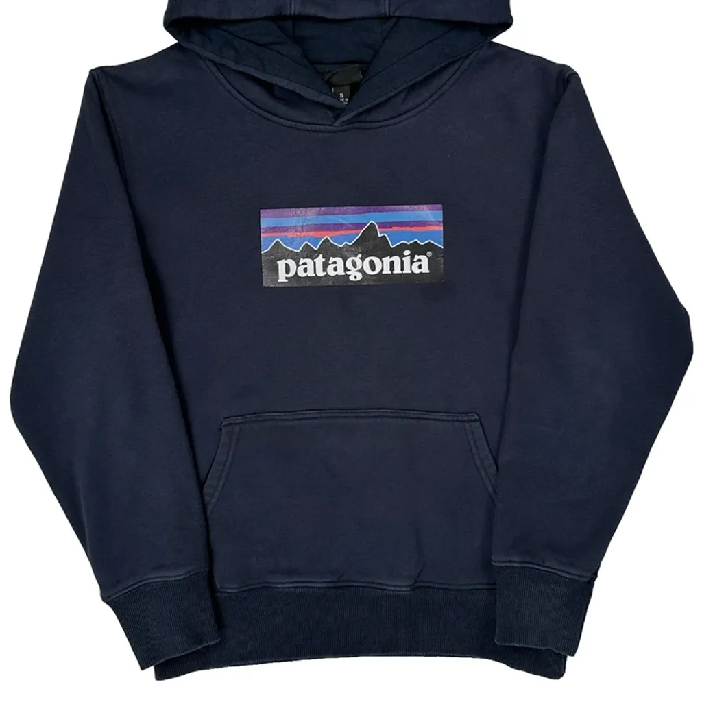 Patagonia Hoodie - Small Navy Cotton - Image 6
