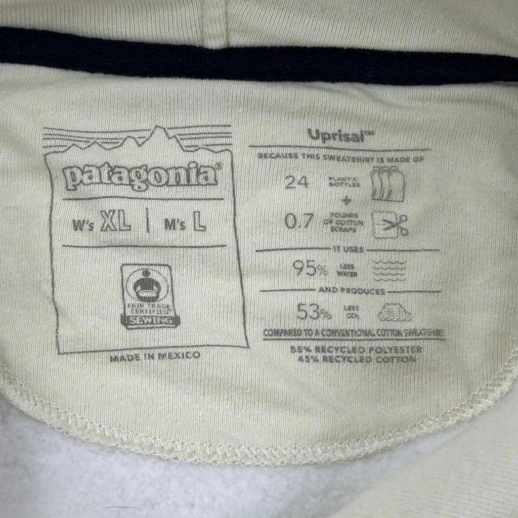 Patagonia Hoodie - XL Cream Cotton Blend - Image 3