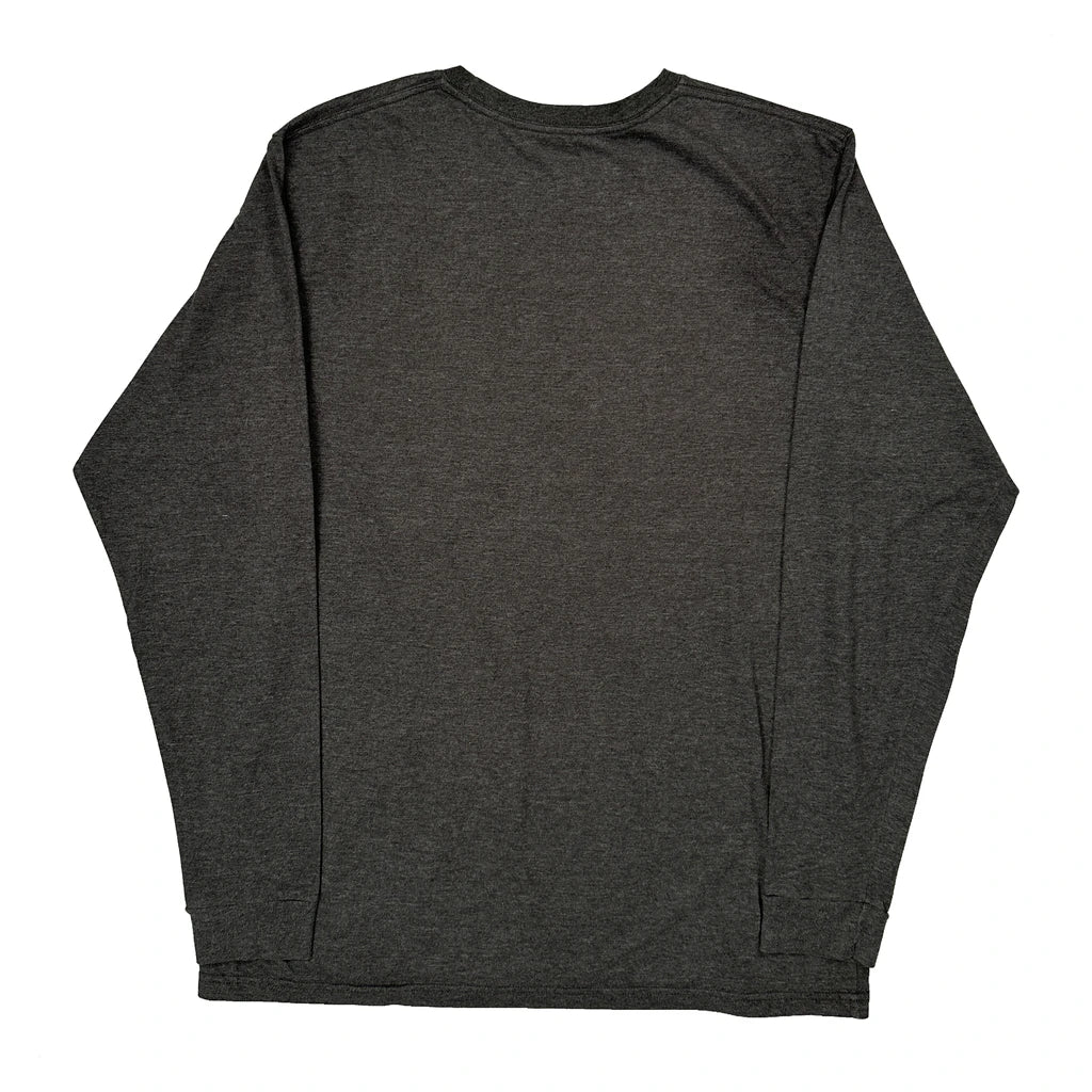 Patagonia Graphic Long Sleeve T-Shirt - Large Gray Cotton - Image 2