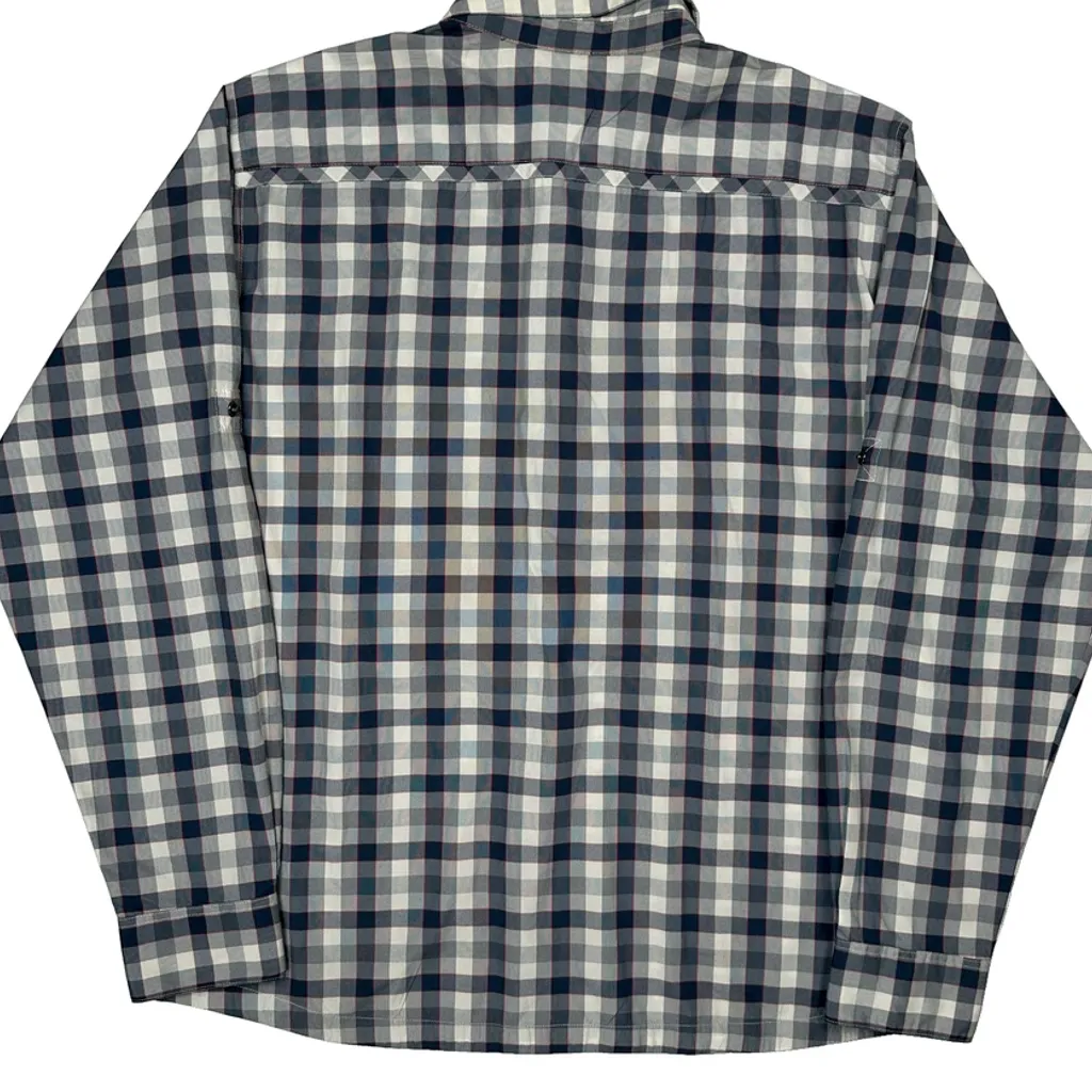 Patagonia Checked Patterned Shirt - Large Blue Polyester - Image 6