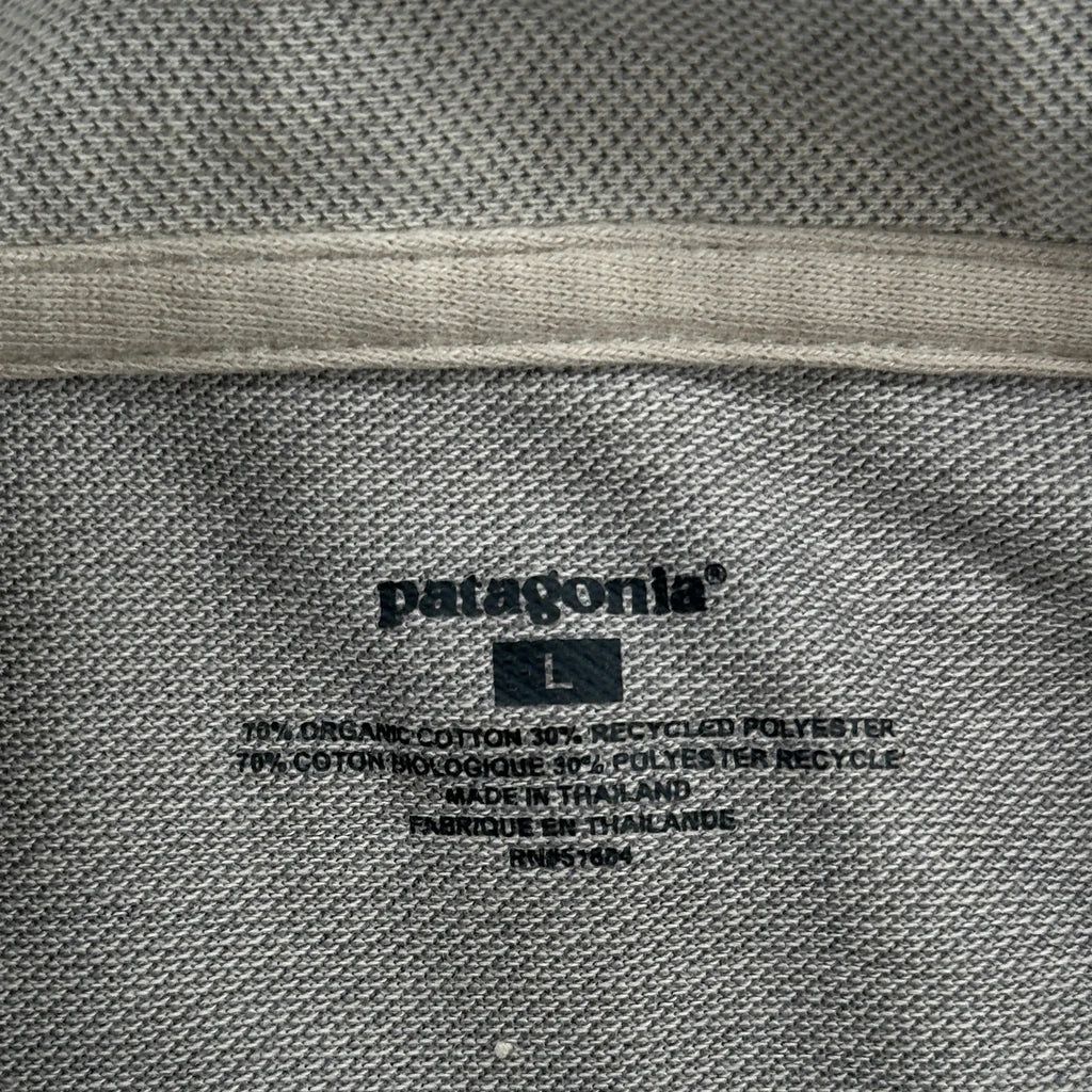 Patagonia Polo Shirt - Large Beige Cotton Blend - Image 3