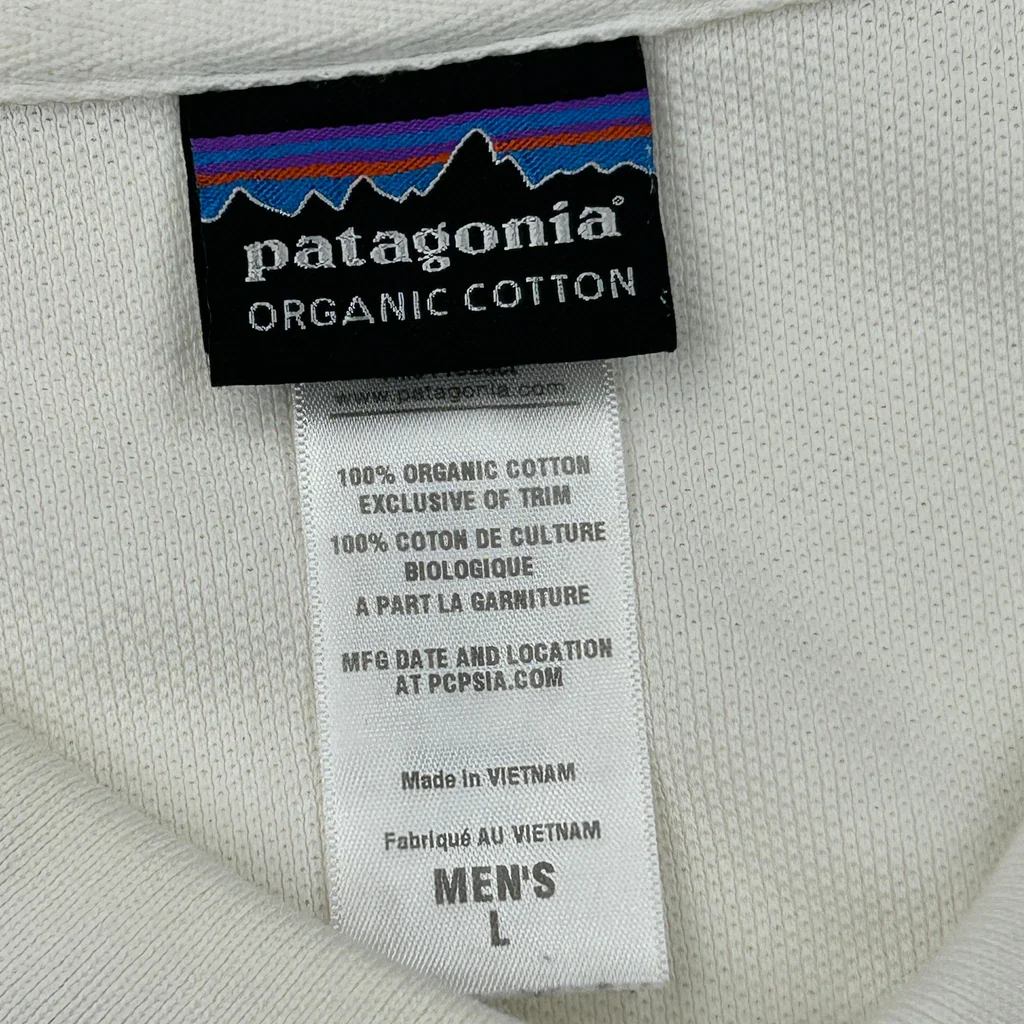 Patagonia Polo Shirt - Large White Cotton - Image 3