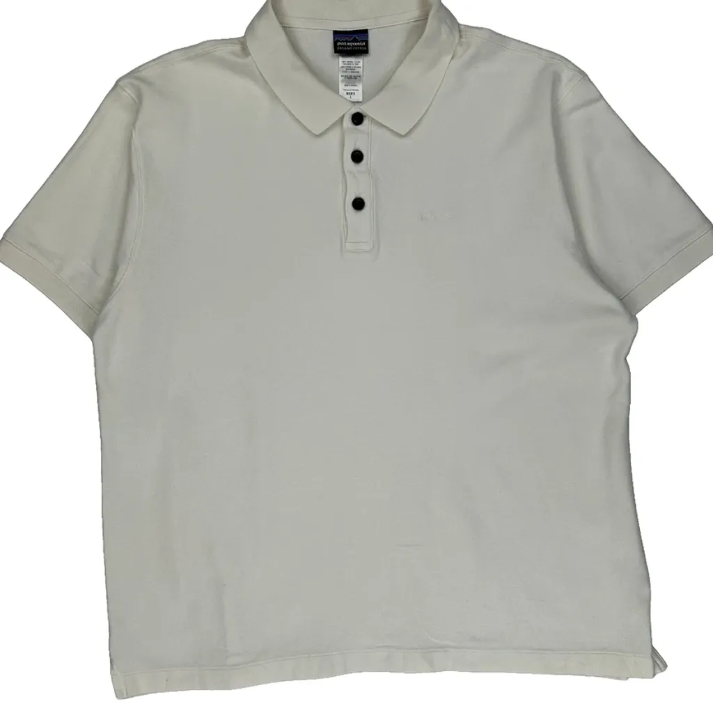 Patagonia Polo Shirt - Large White Cotton - Image 4