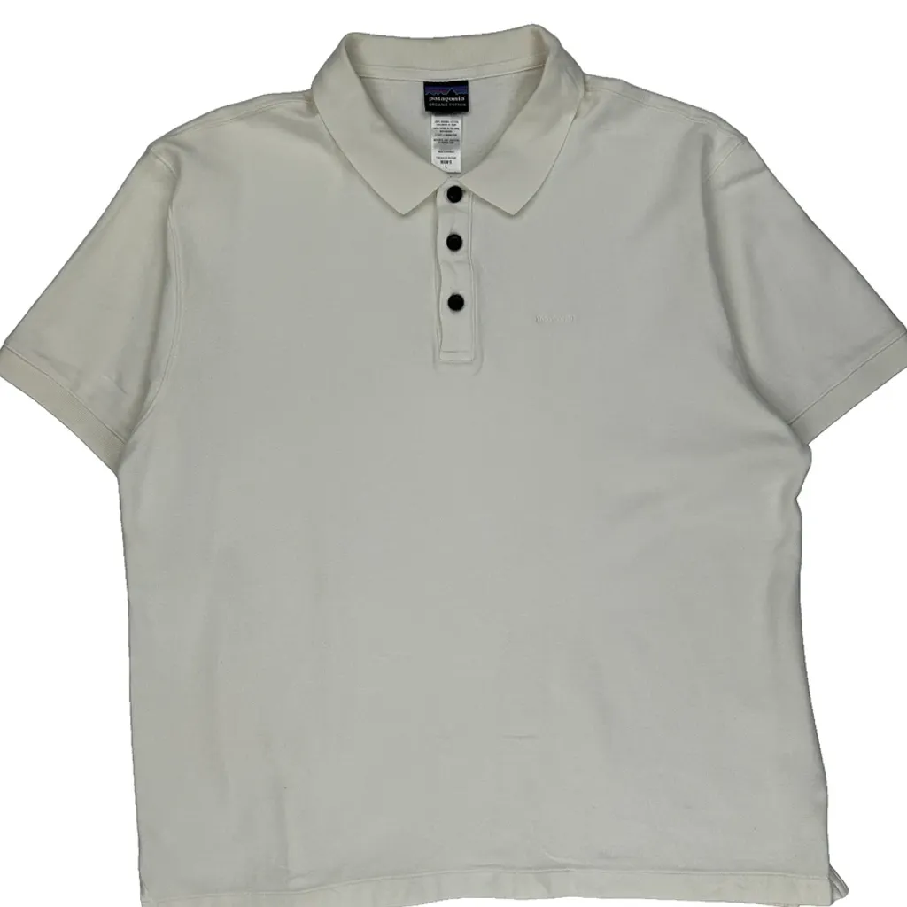 Patagonia Polo Shirt - Large White Cotton - Image 5