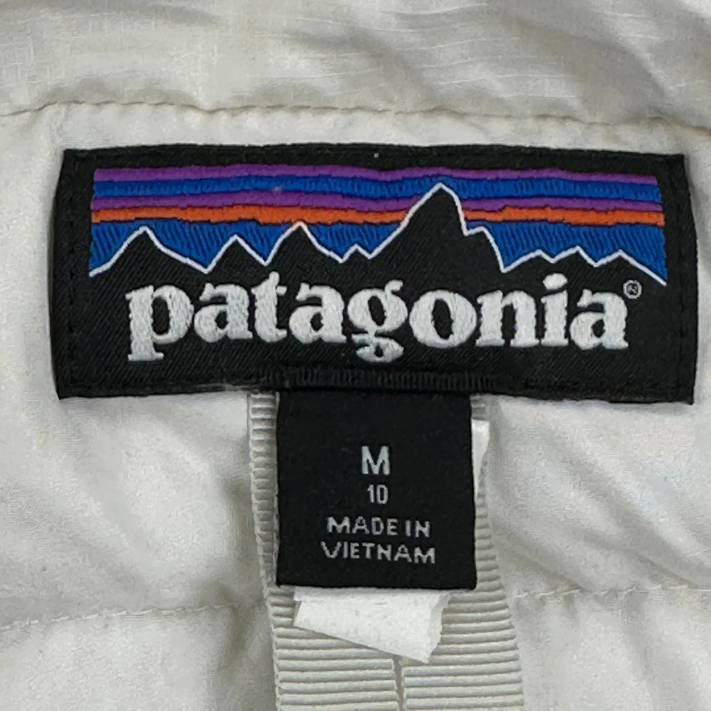 Patagonia Gilet Puffer - Medium White Polyester - Image 3