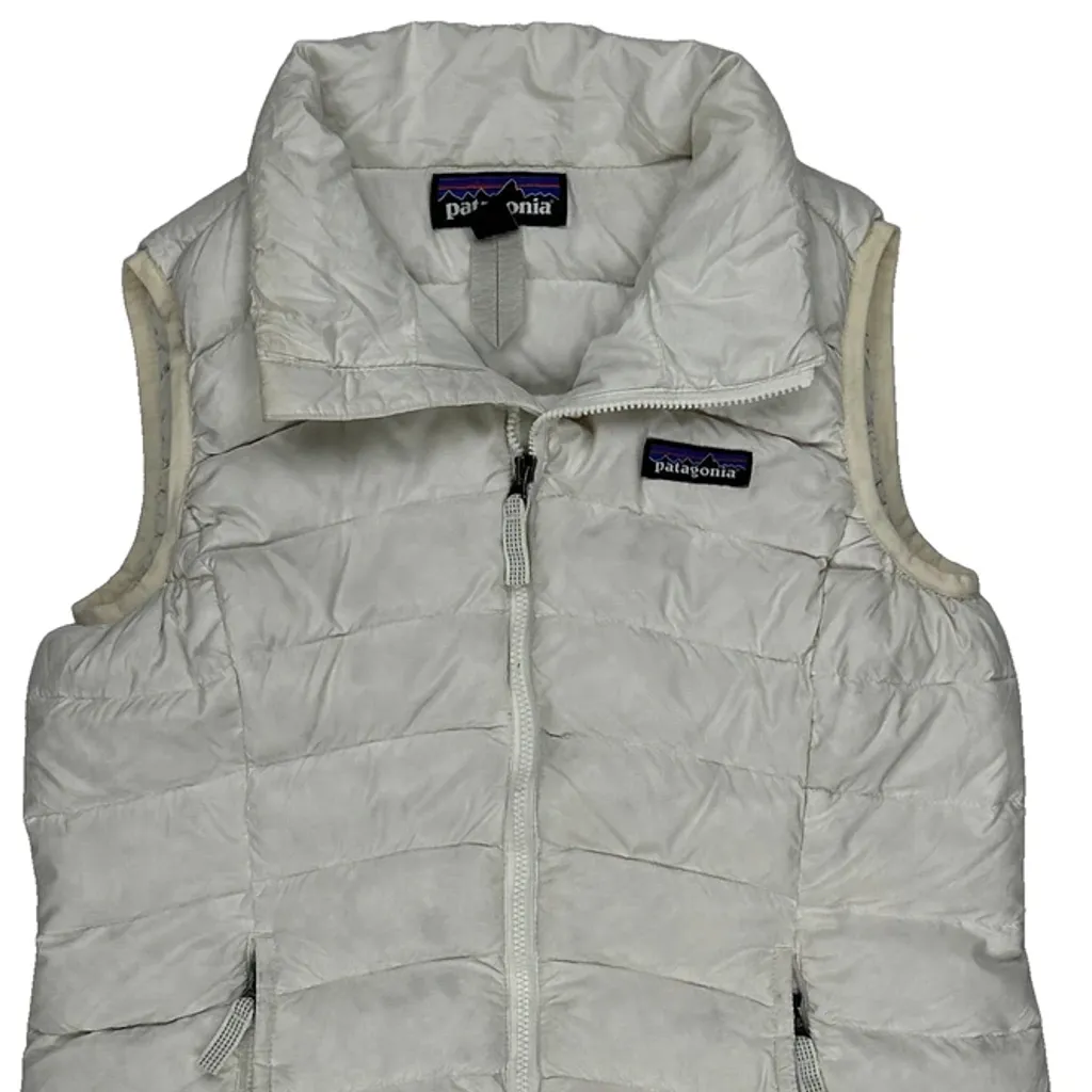 Patagonia Gilet Puffer - Medium White Polyester - Image 4