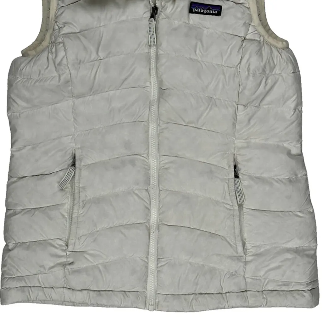 Patagonia Gilet Puffer - Medium White Polyester - Image 5