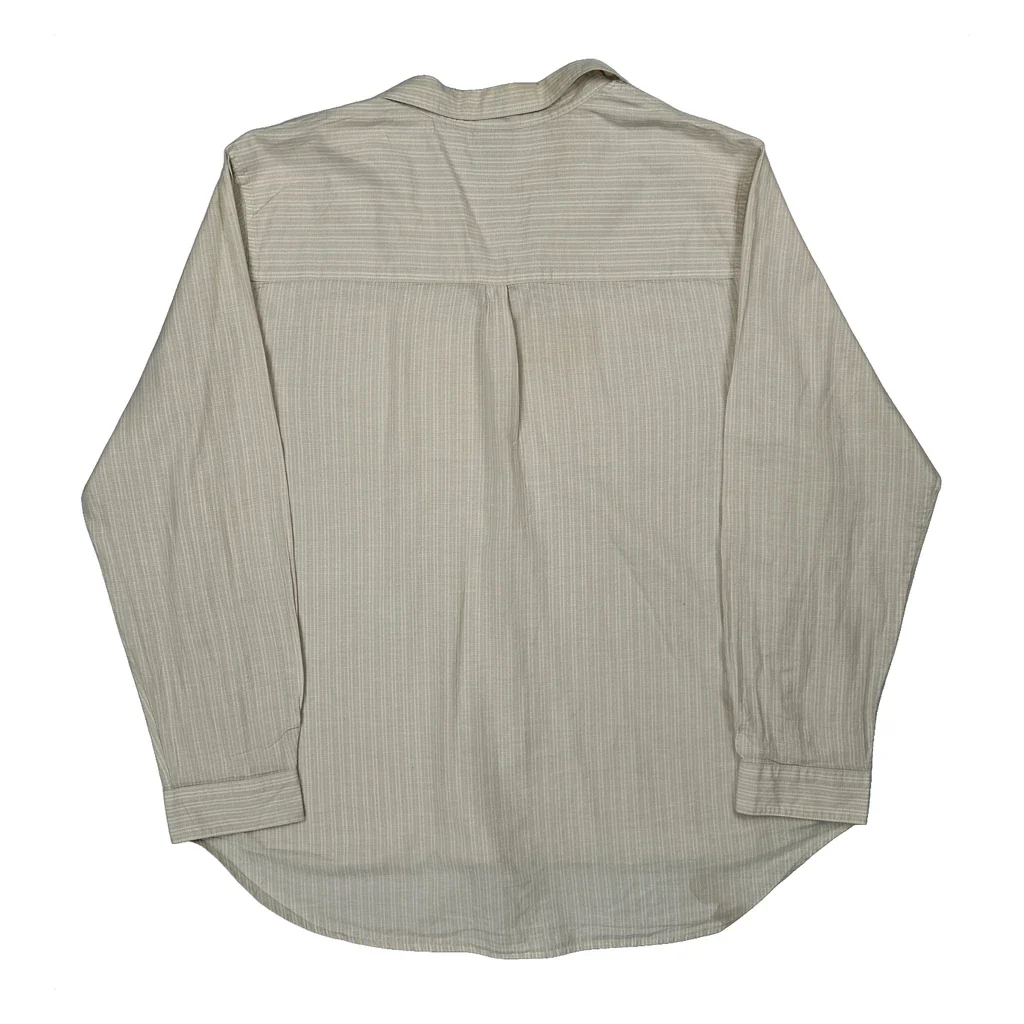 Patagonia Striped Shirt - XL Beige Cotton - Image 2