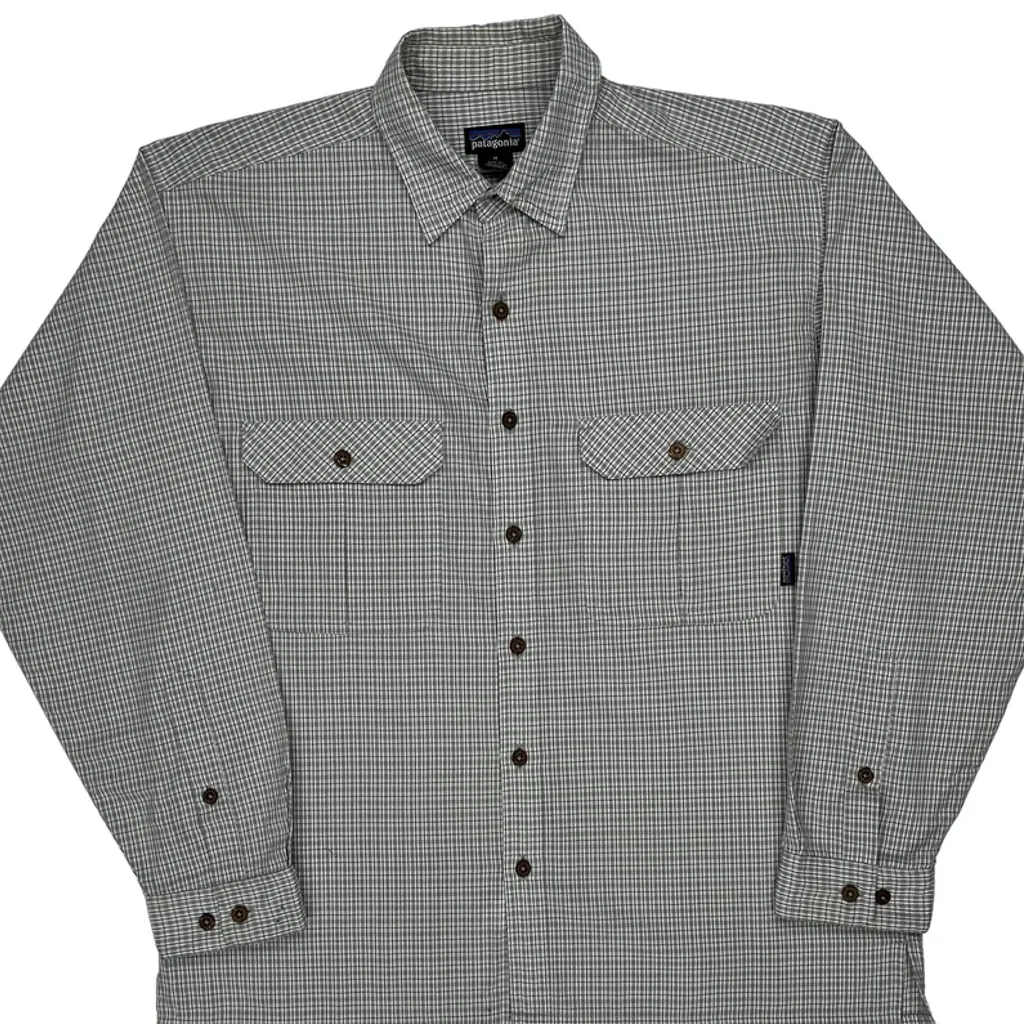 Patagonia Checked Shirt - Medium Grey Cotton - Image 5
