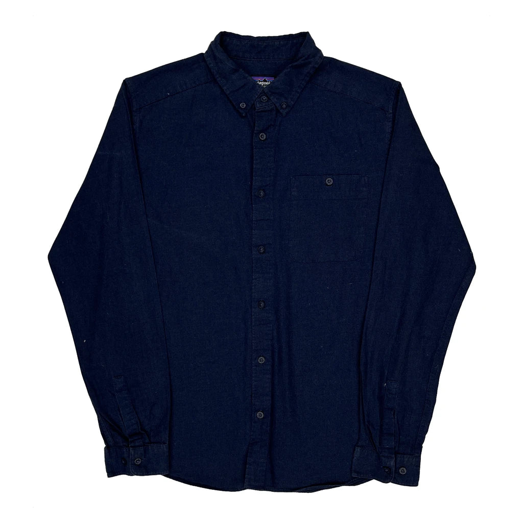 Patagonia Shirt - Medium Navy Cotton
