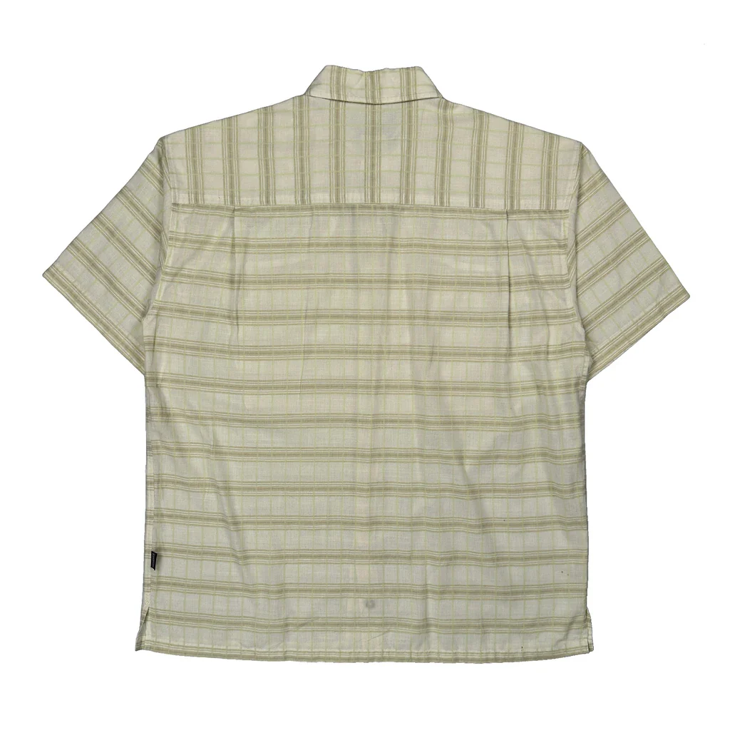 Patagonia Checked Short Sleeve Shirt - Large Beige Polyester Blend - Image 2